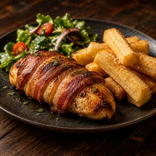 Chicken with bacon
