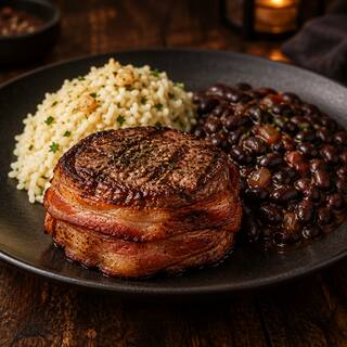 Filet with bacon