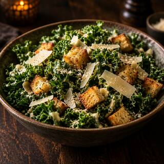 Kale Caesar salad