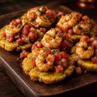 Tostones de camarón