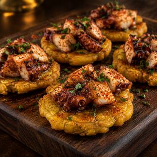 Tostones de pulpo